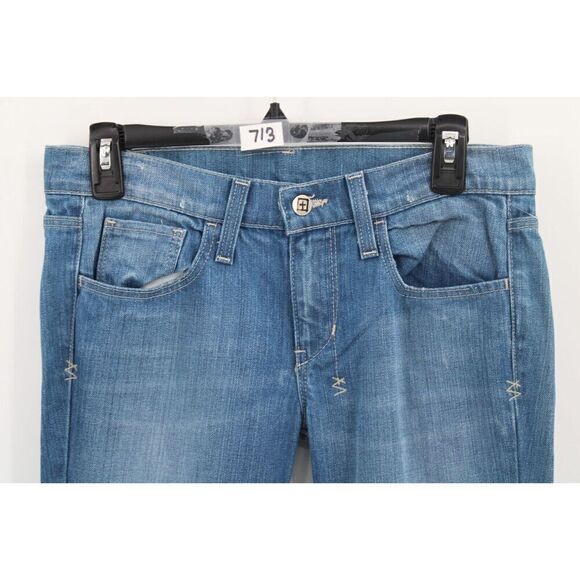 Ksubi Womens Jeans W28 L32.5 Scooter Stretch Mid Indigo Straight Jean NWOT - Picture 2 of 8